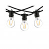 Guirlande de jardin FESTOON LIGHTS 6 m 10xE27 | noir 7873
