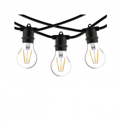 Guirlande de jardin FESTOON LIGHTS 9M 15xE27 | noir 7872