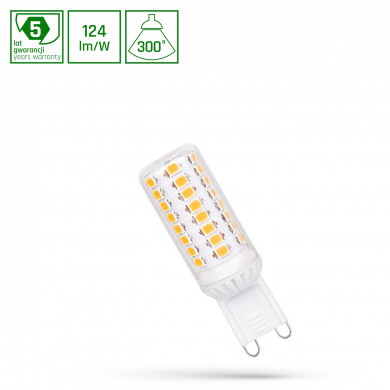LED G9 230 V 4,5 W NW SMD 5 ANS PREMIUM SPECTRUM
