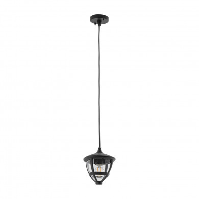 Suspension AMELIA largeur 17,5 cm E27 IP44 | noir 10496