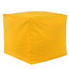 Jaune Pouf Cube simili-cuir