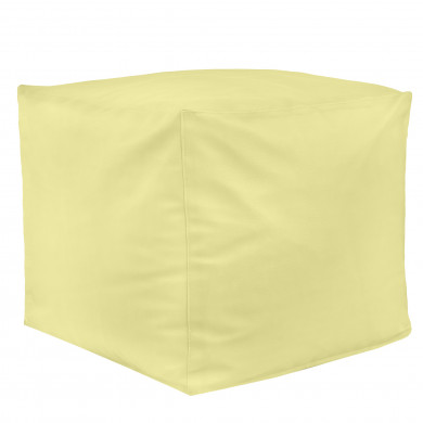 Perle Pouf Cube simili-cuir