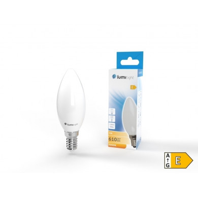 Ampoule LED C35 E14 5W 360° MILK 610lm chaude