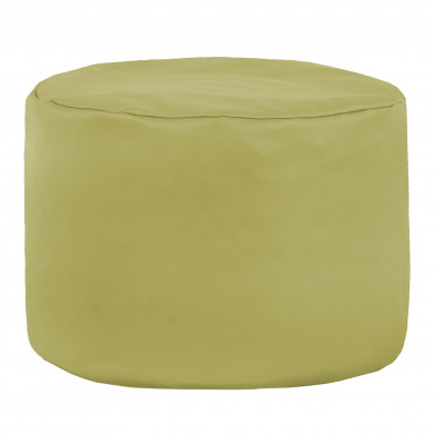 Olive Pouf Cylindre simili-cuir