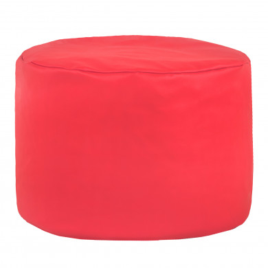 Rose Pouf Cylindre simili-cuir