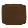 Marron Pouf Cylindre simili-cuir