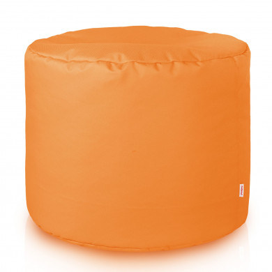 Orange Pouf Cylindre Extérieur nylon