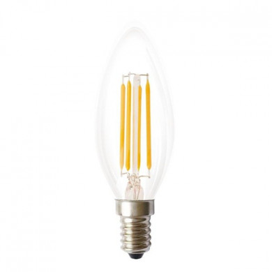 Ampoule LED FILAMENT E14 4 W, lumière chaude 1800 K, C35, bougie