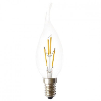 Ampoule LED FILAMENT E14 3 W, lumière chaude 1800 K, flamme de bougie C35-6
