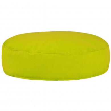 Lime Coussin Pouf Rond Monaco simili-cuir