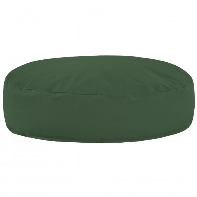 Vert foncé Coussin Pouf Rond Monaco simili-cuir