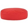 Rouge Coussin Pouf Rond Monaco simili-cuir