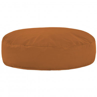 Marron clair Coussin Pouf Rond Monaco simili-cuir