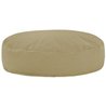 Beige Coussin Pouf Rond Monaco simili-cuir