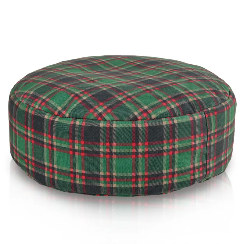 Pouf Repose-pieds Rond - Tissu Imprimé Premium