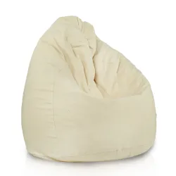Pouf Poire Coton Biologique Non Teint – Minimaliste et Écologique