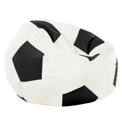 Pouf Fauteuil Ballon de Football XL pour enfants - Simili-cuir