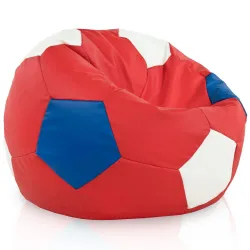 Pouf Fauteuil Ballon de Football pour enfants - Simili-cuir