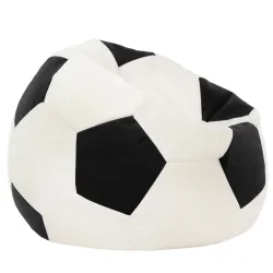 Pouf Géant Ballon de Football XXL - Velours Soft