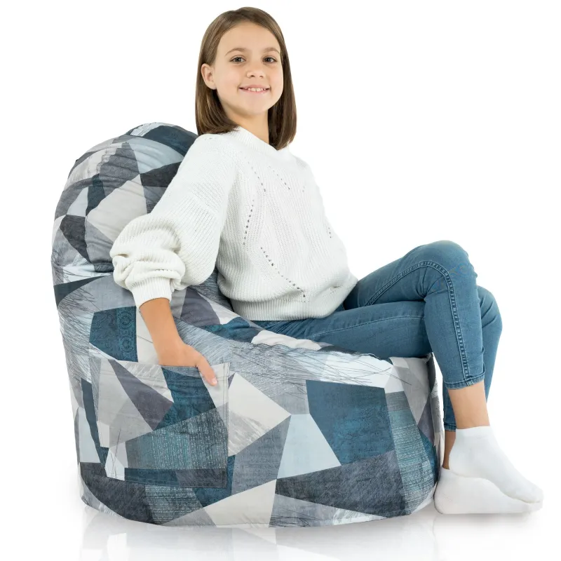 Fauteuil Pouf Siège de Sol Smart Porto - Tissu Imprimé Premium – vue 7