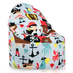 Fauteuil Pouf Siège de Sol Smart Porto - Tissu Imprimé Premium