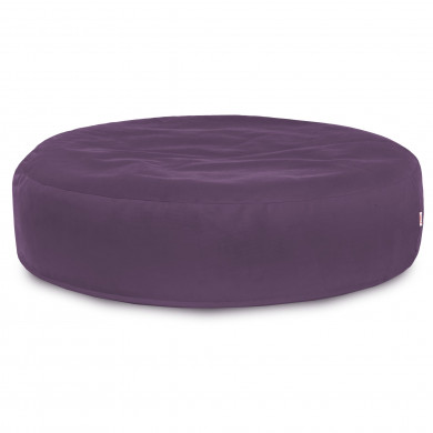 Violet Coussin Pouf Rond Monaco velours
