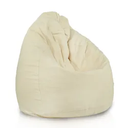 Pouf Poire L pour enfants - Coton Naturel Premium - Non teint, Écologique