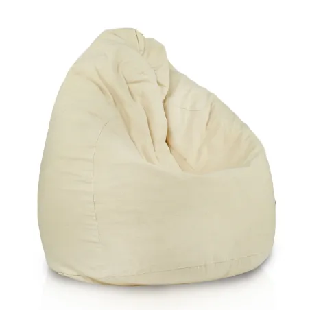 Pouf Poire L pour enfants - Coton Naturel Premium - Non teint, Écologique