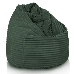 Pouf Poire - Velours À Grosses Côtes Royal