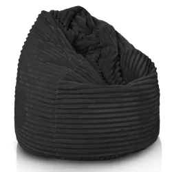 Pouf Poire - Velours À Grosses Côtes Royal
