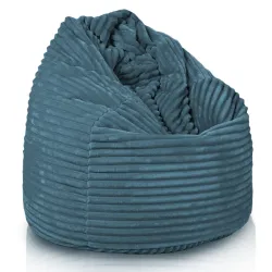 Pouf Poire - Velours À Grosses Côtes Royal