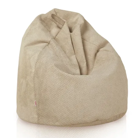 Pouf Poire L pour enfants - Velours Texturé Dot
