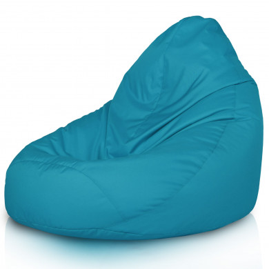 Bleu Pouf Poire de jardin Drop XXL nylon