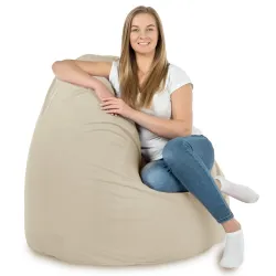 Pouf Poire XXL pour adultes Géant - Velours Soft – vue 40