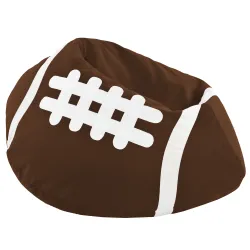 Pouf Fauteuil Marron Rugby - Velours Soft