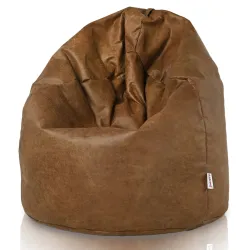 Pouf Poire L pour enfants - Cuir Naturel Premium
