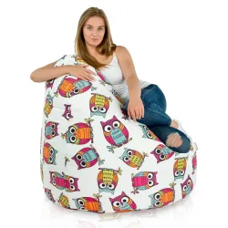 Pouf Poire XXL pour adultes Géant - Tissu Imprimé Premium – vue 9