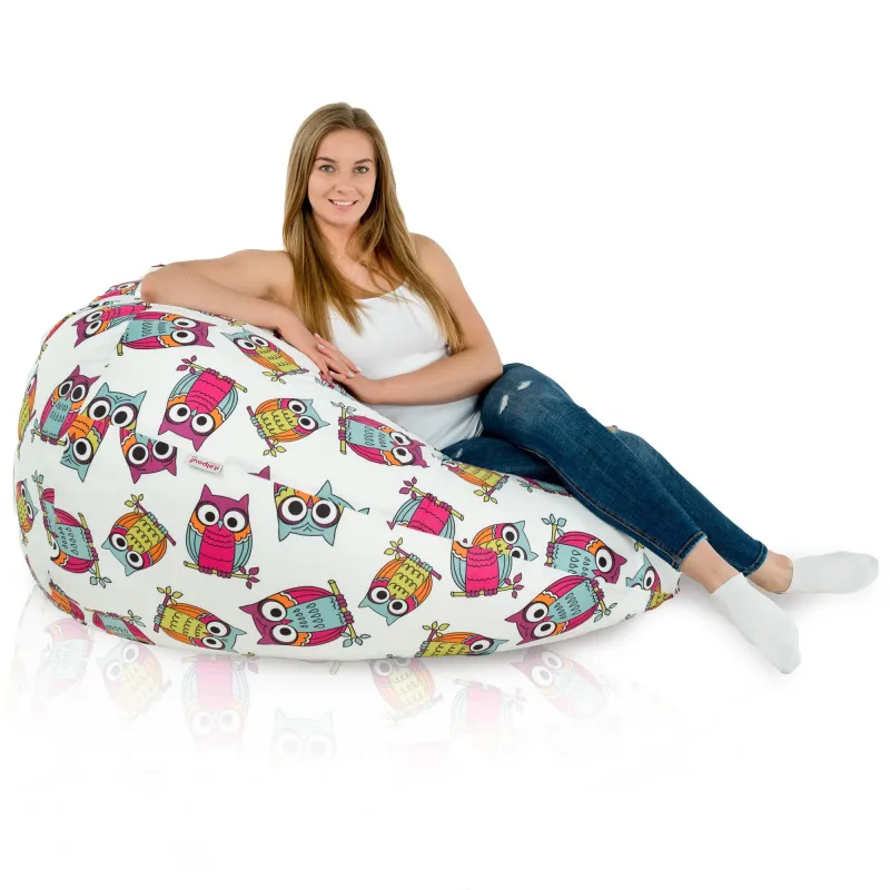 Pouf Poire XXL pour adultes Géant - Tissu Imprimé Premium – vue 10