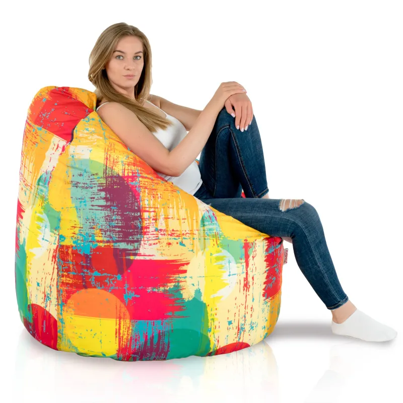 Pouf Poire XXL pour adultes Géant - Tissu Imprimé Premium – vue 13