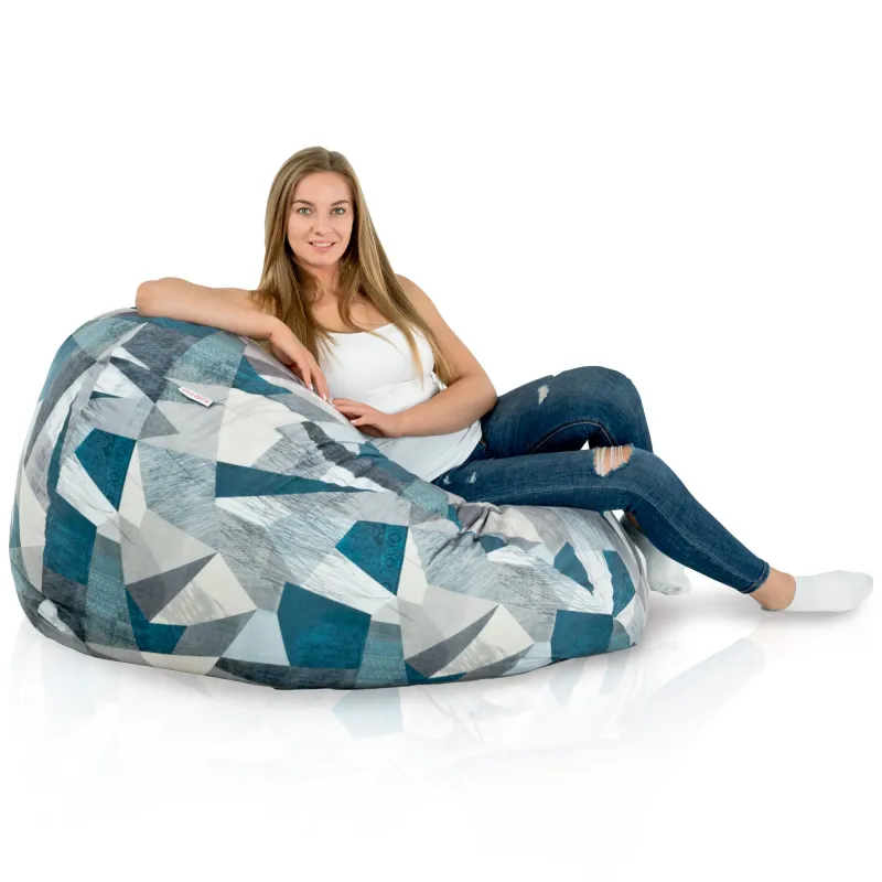 Pouf Poire XXL pour adultes Géant - Tissu Imprimé Premium – vue 5