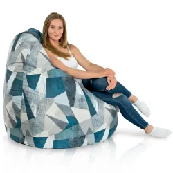 Pouf Poire XXL pour adultes Géant - Tissu Imprimé Premium – vue 3
