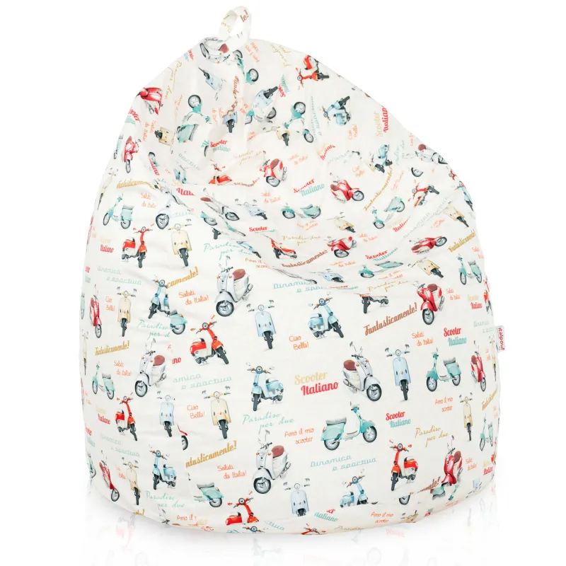 Pouf Poire XXL pour adultes Géant - Tissu Imprimé Premium – vue 15