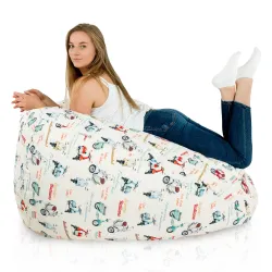 Pouf Poire XXL pour adultes Géant - Tissu Imprimé Premium – vue 19