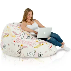 Pouf Poire XXL pour adultes Géant - Tissu Imprimé Premium – vue 26