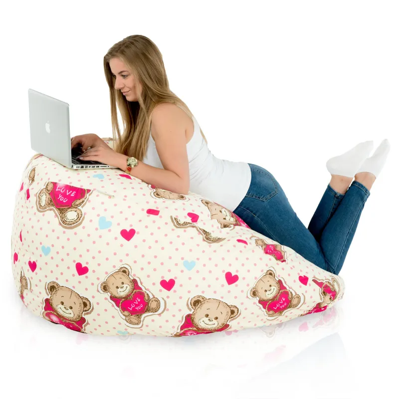 Pouf Poire XXL pour adultes Géant - Tissu Imprimé Premium – vue 32