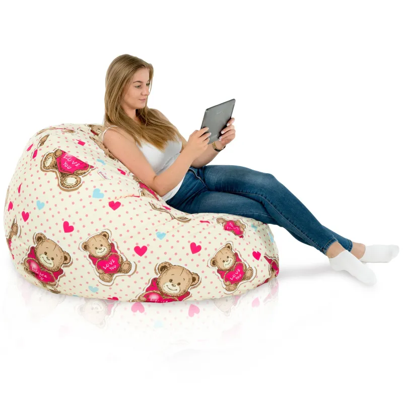 Pouf Poire XXL pour adultes Géant - Tissu Imprimé Premium – vue 33