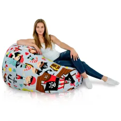 Pouf Poire XXL pour adultes Géant - Tissu Imprimé Premium – vue 37
