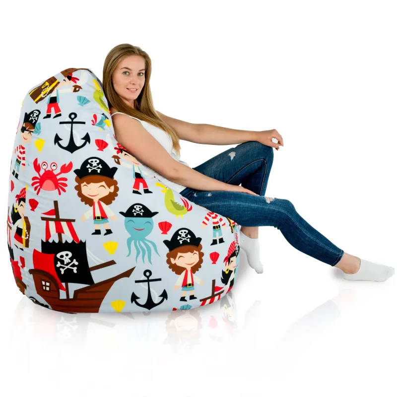 Pouf Poire XXL pour adultes Géant - Tissu Imprimé Premium – vue 38