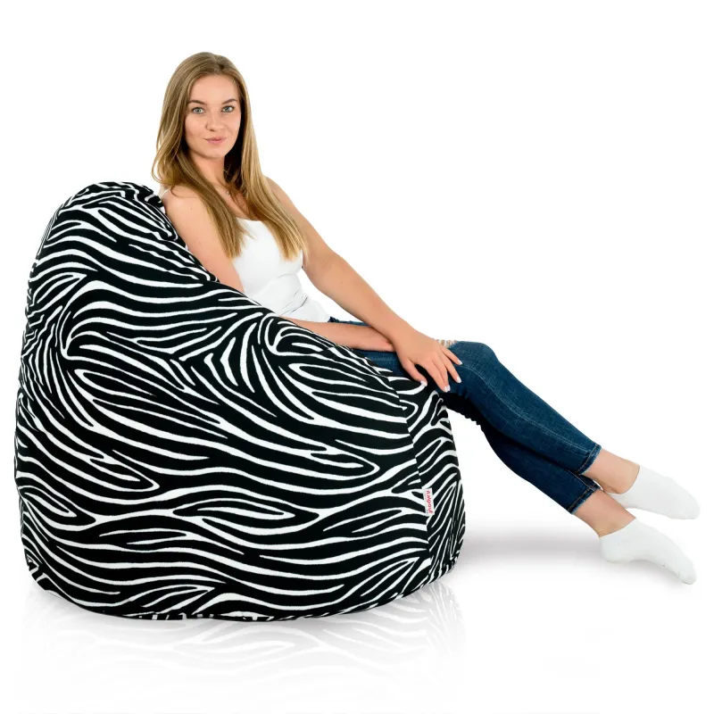 Pouf Poire XXL pour adultes Géant - Tissu Imprimé Premium – vue 42