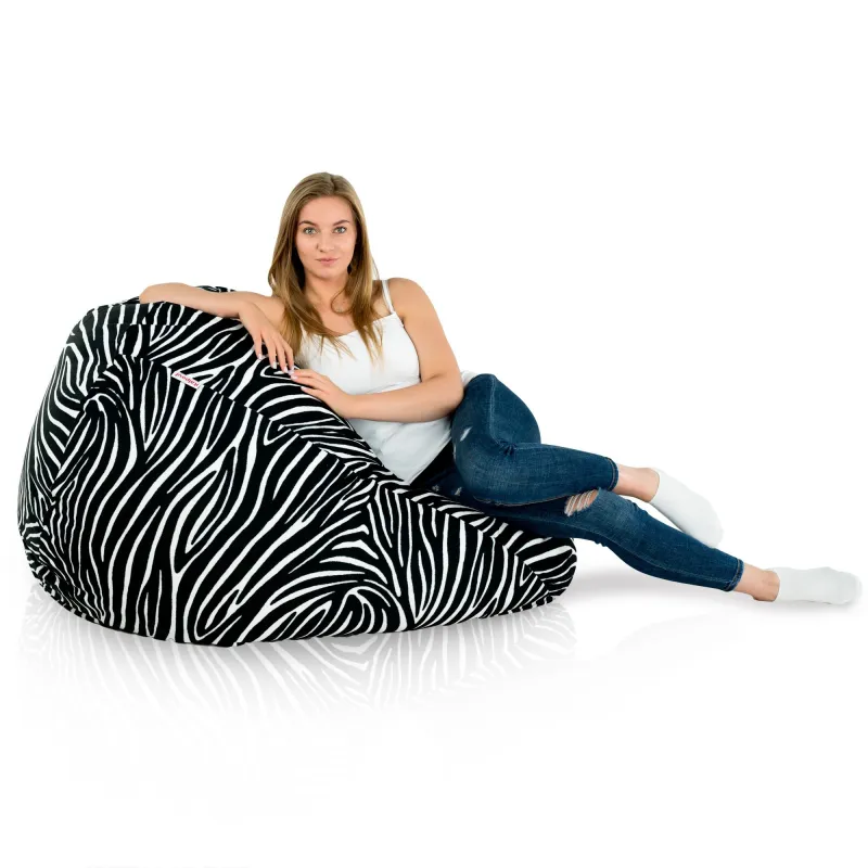 Pouf Poire XXL pour adultes Géant - Tissu Imprimé Premium – vue 44